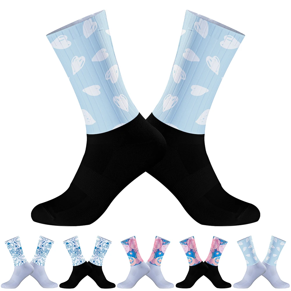 ść rowerowa kompresyjna sportowa skarpeta antypoślizgowa profesjonalne letnie skarpetki rowerowe 2024 nowe