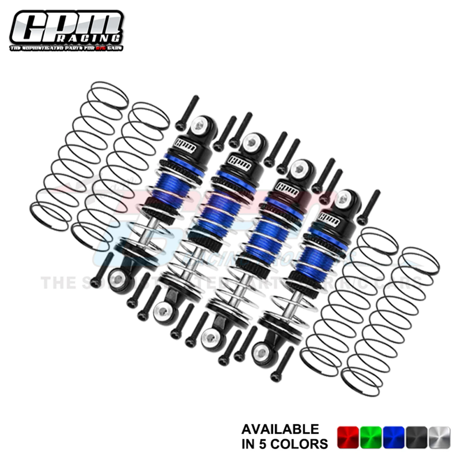 Комплект амортизаторов GPM Alloy 6061 спереди (32 мм) и сзади (36 для LOSI 1/24 Micro-B 2WD