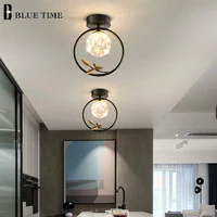 black gold modern led chandelier for aisle corridor light living room bedroom bedside light chandelier lamp indoor home lighting