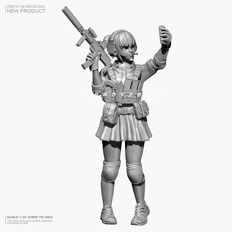 

1/35 50mm Resin model kits figure beauty colorless and self-assembled TD-3404