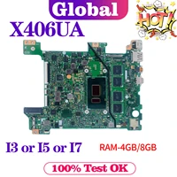 kefu x406u mainboard for asus x406ua s406ua k406ua v406ua y406ua x406uas laptop motherboard i3 i5 i7 8th gen 4gb8gb ram