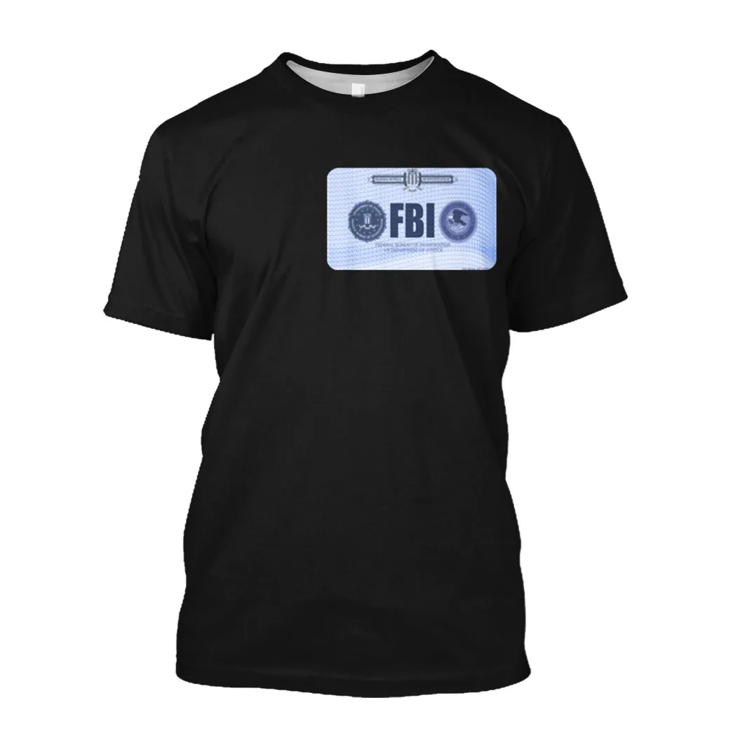 

Jumeast FBI 3D Graphic T Shirts Funny Guardia Civil Military Printed T Shirty Baggy Army Jumpers Mesh Sweat Streetwear Wide Tops