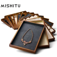 mishitu solid wood ring necklace bracelet storage tray jewelry display tray multifunctional display 35243cm