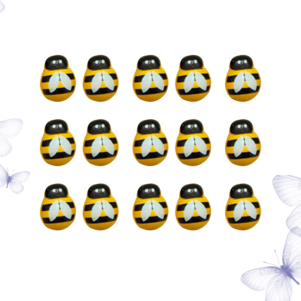 

100 Pcs Wood Yellow Decor Craft Fridge Magnet Office Decor Household Refrigerator Stickers Fridge Decals