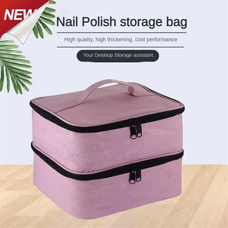 

Износостойкая портативная коробка для хранения, вместительная сумка для хранения, утолщенная Водонепроницаемая ручная косметичка, принадлежности для ногтей
