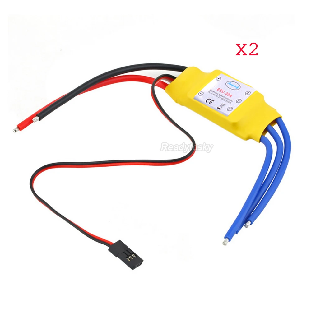 2 шт. 30A бесщеточный контроль скорости двигателя ler управление RC BEC ESC для вертолета T-rex 450