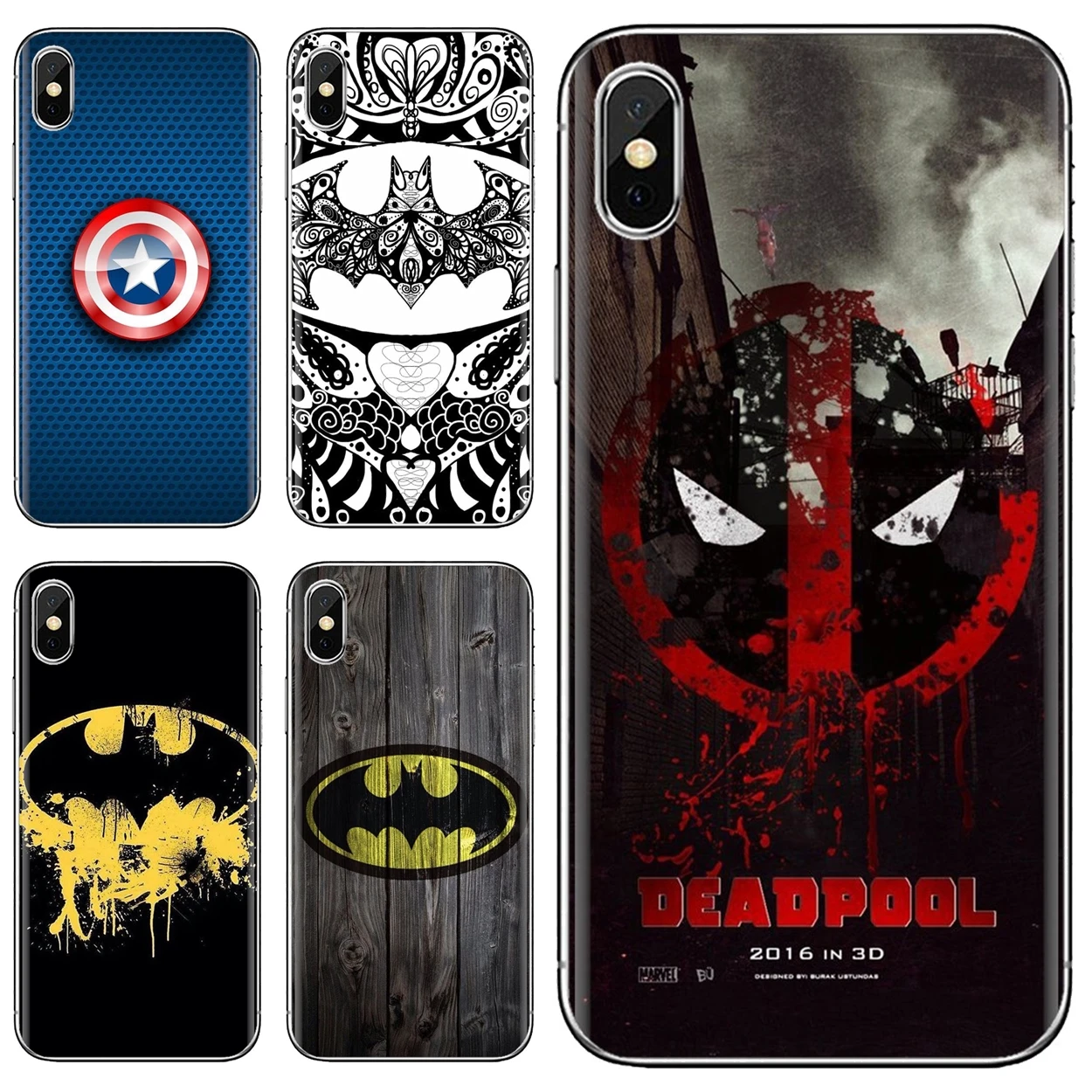 

Soft Bag Case For iPhone 10 11 12 13 Mini Pro 4S 5S SE 5C 6 6S 7 8 X XR XS Plus Max 2020 Batman Ironman Spiderman marvel DC