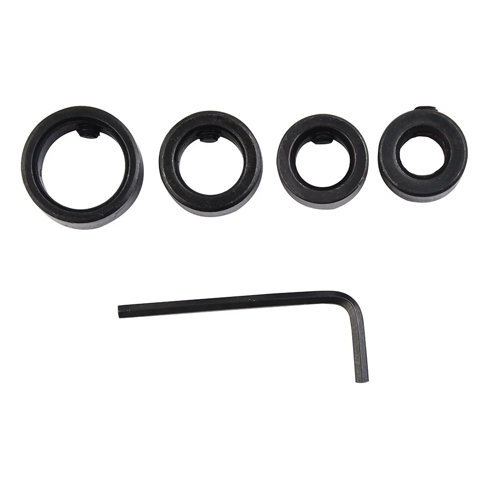 

Wrench Bit Drill Limit Ring For Standard Drill Bits 5pcs/set Black Drill Bits Metal Multi Size Power Tools Home
