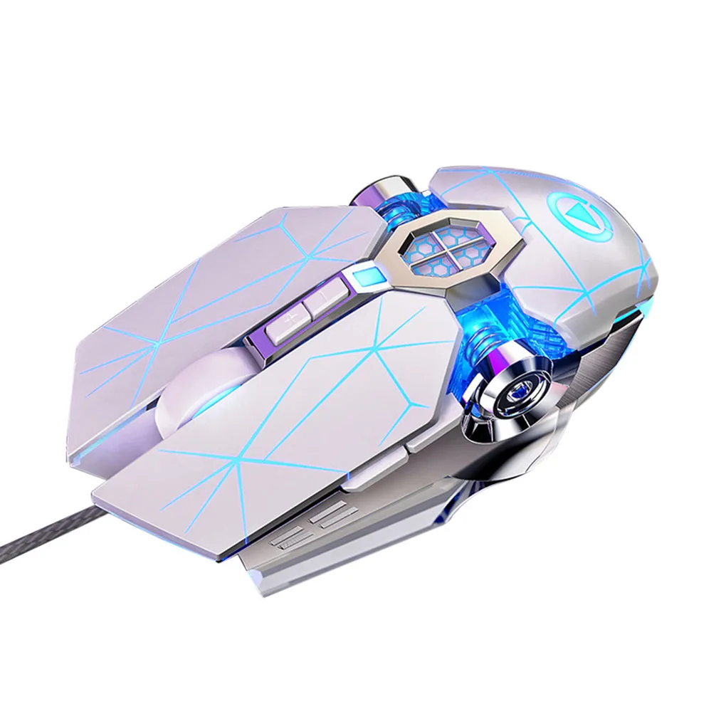 

Игровая мышь с чувствительной кнопкой, матовая Нескользящая компьютерная мышь, подсветка, аксессуары для ноутбука, черная Бесшумная