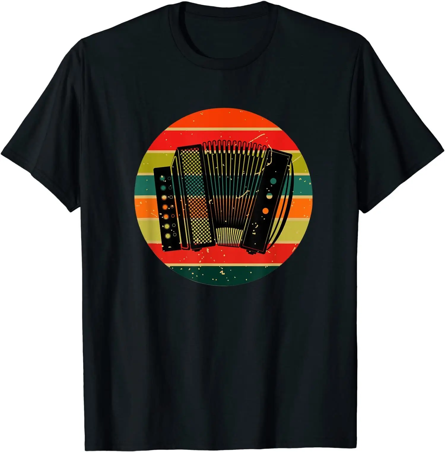 Vintage Air Accordion Player Choir Musician O-Neck Cotton T Shirt Men Casual Short Sleeve Tees Tops Harajuku Streetwear