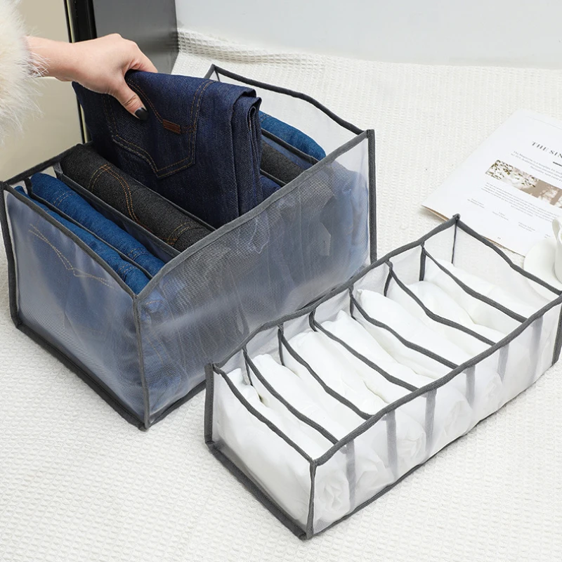 

Underwear Socks Shorts Compartment Storage Box Closet Organizer Drawer Mesh Separation Dormitory Storage box Washable Organizer
