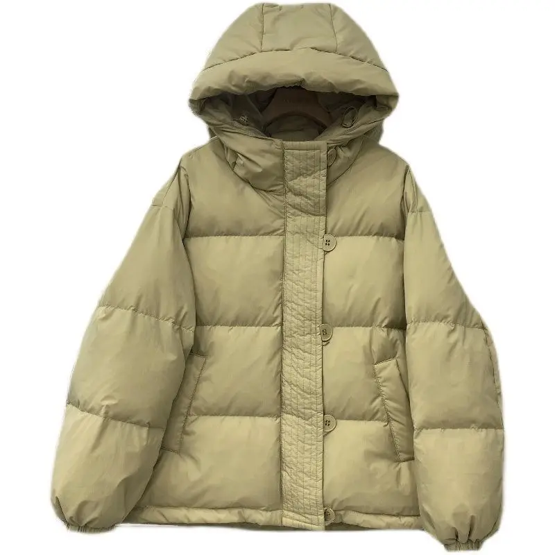 2023 Winter Women Warm White Duck Down Coat Female with Hooded Jacket Casual Loose Thickening Down Ladies Coats News M59