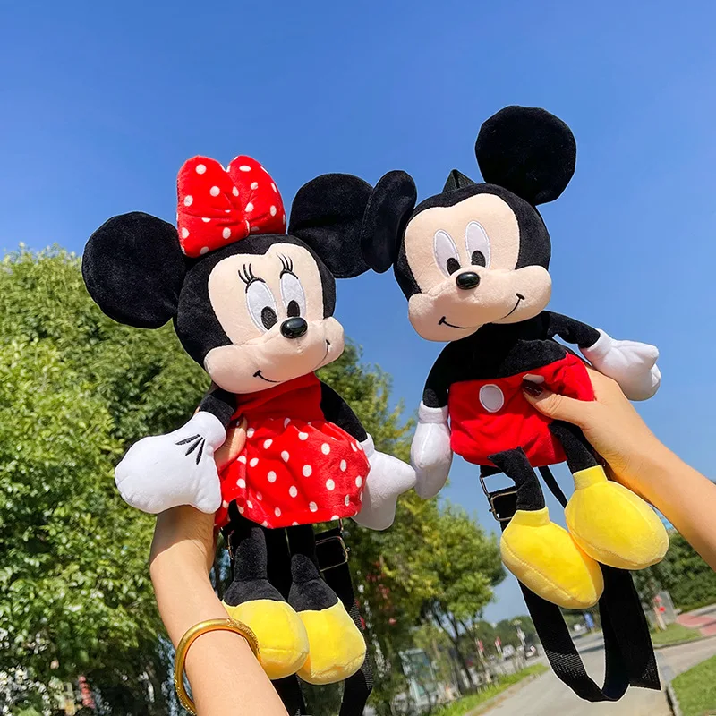 

Kawaii Disney Anime Series Mickey Mouse Minnie Mouse New Cartoon Cute Soft Plush Bag Doll Backpack Girl Heart Baby Boy Girl Gift