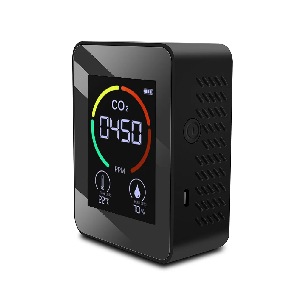

4 IN 1 Air Quality Monitor Carbon Dioxide Detector CO2 Meter Temperature Humidity Meter TVOC Detection CO2 Tester