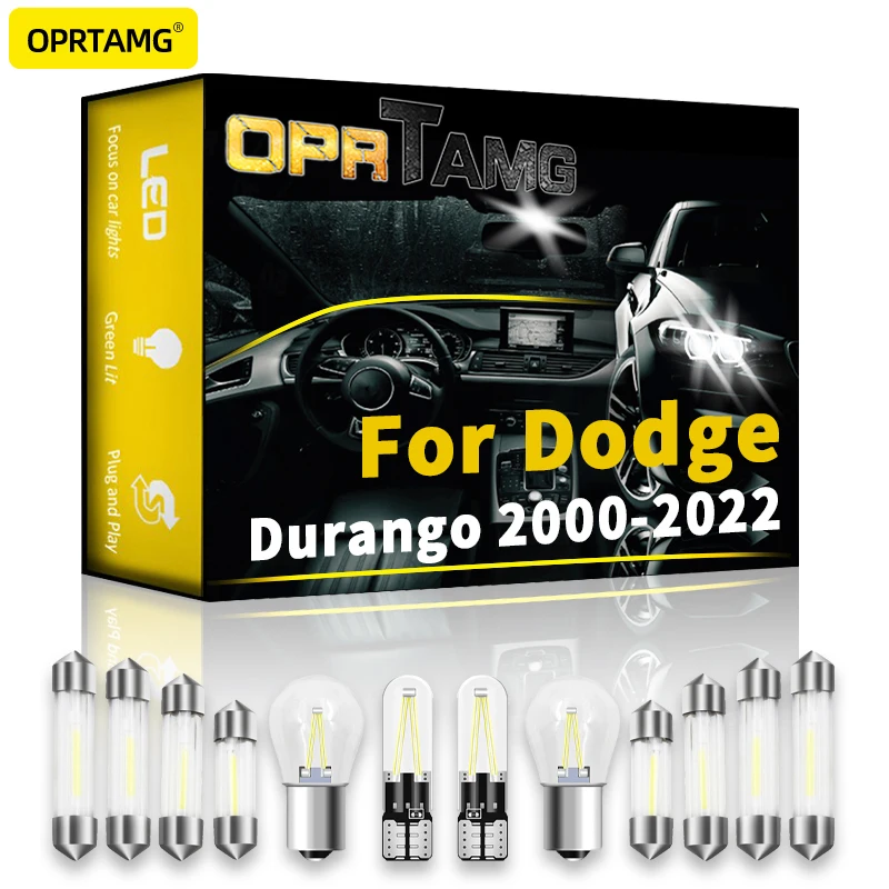 

OPRTAMG For Dodge Durango 1998-2020 Canbus Vehicle LED Interior Map Dome Trunk Door Light Bulbs Car Lighting Accessories