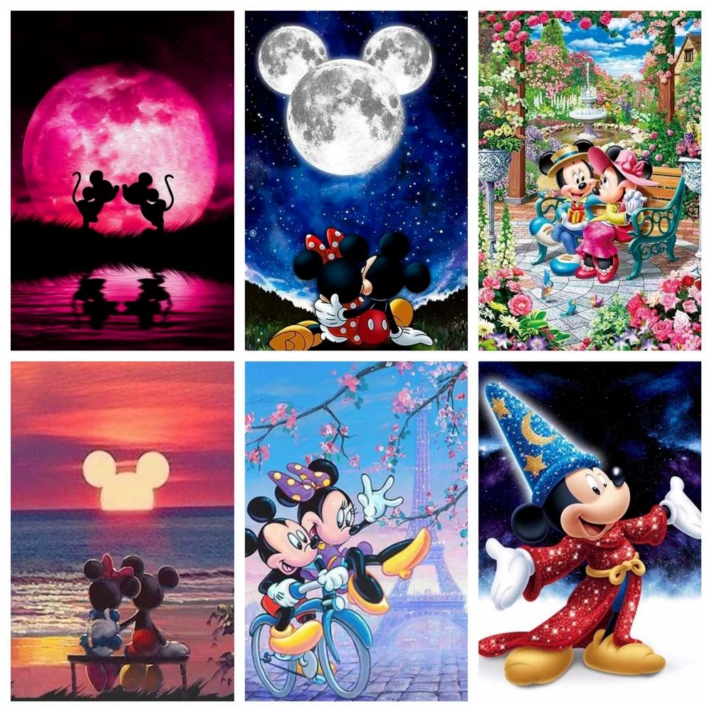 

Disney 5D DIY Diamond Painting Cross Stitch Set Mickey Mouse Mickey Minnie Handmade Children's Gift Home Wall Art Decoration
