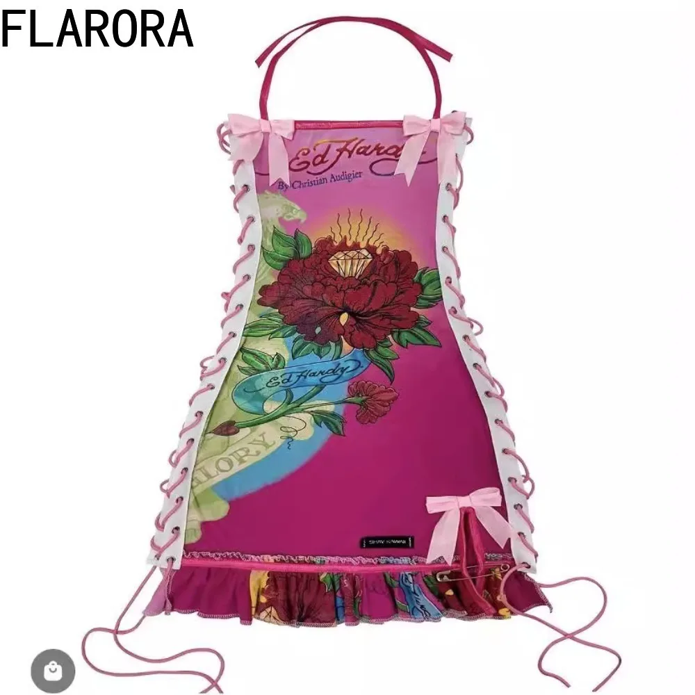 Женское мини-платье с принтом