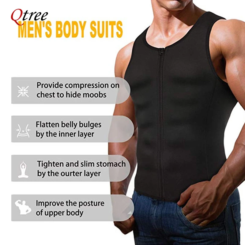Men's Slimming Modeling Strap Belt Compression Corset Vest Body Shaper Shapewear Three-breasted Waist Trainer Fat Burner Tops