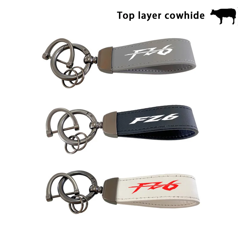 

For Yamaha FZ6 FZ-6 ZF6N FZ6R FAZER Top leather Printed Metal Keychain