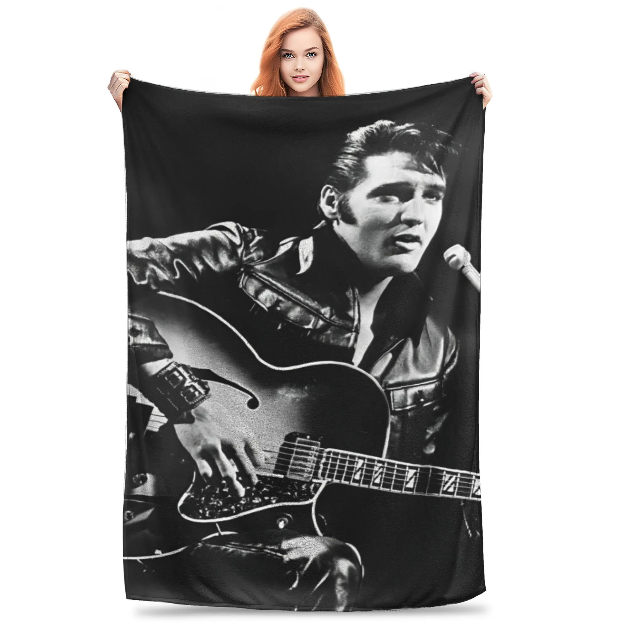 Ультрамягкое бархатное одеяло elvis presleys расслабляющее плюшевое тонкое