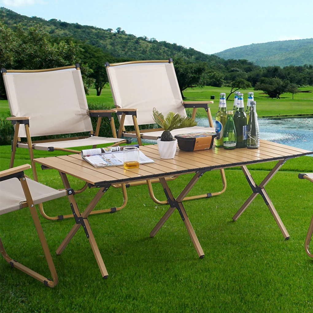 Бежевый черный стул для кемпинга портативный уличный складной из алюминиевого