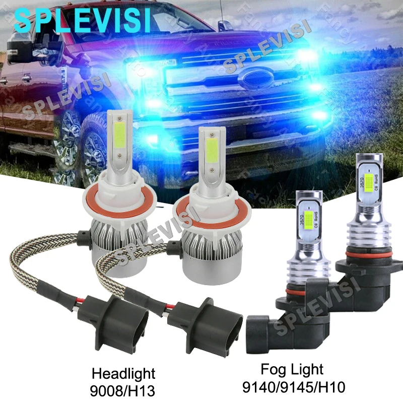 

Car LED Headlight 9008 H13 Hi Low Beam H10 9145 Fog Light Bulbs For Ford F150 F-150 2004-2014 Ford F250 F350 F450 2005-2019