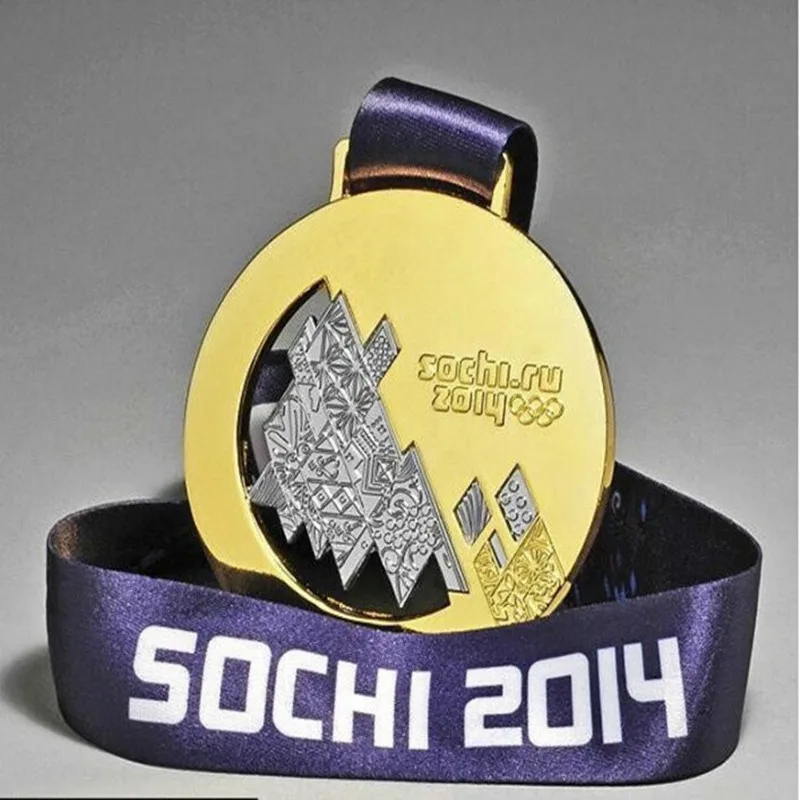 

Athlete Medals Gold Bronze Silver Sportman Badge Sport Player Award Metal Medal With Ribbon