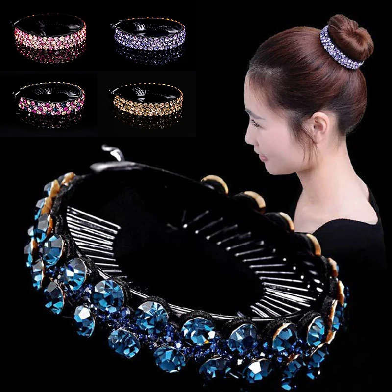 

Bird Nest Floral Twist Clip Rhinestone Hair Claws Crystal Willow Leaves Plum Blossom Hair Clips Vertical Style Ponytail Buckle