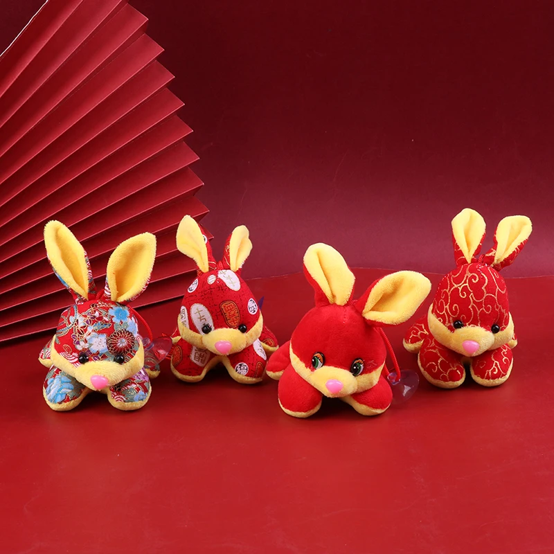 

1Pcs 2023 Year of the Rabbit Cartoon Rabbit Plush Toys Kids Toys Doll Gift Souvenir Small Pendant Decoration