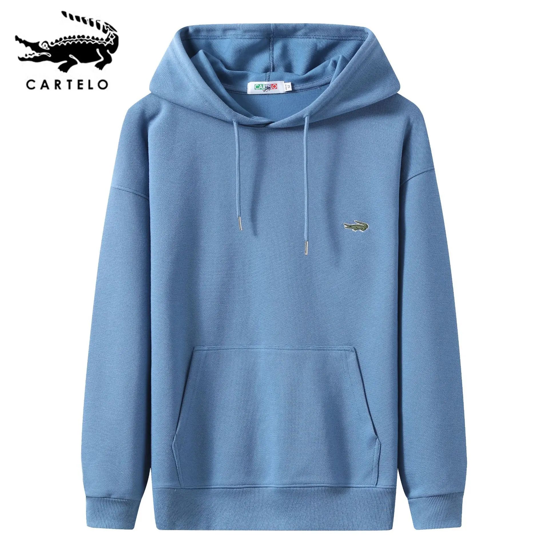 

CAETELO Brand Spring Autumn Hoodies Men Casual Loose Solid Color Hooded Sweatshirts Hip Hop Streetwear Harajuku Hoodie Men M-3XL