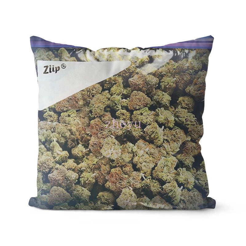 

ZENGIA Weed Zip Lock Extra Large Dank Throw Pillow Case Decorative Pillow Cover Cushion Cover housse de coussin 40x40