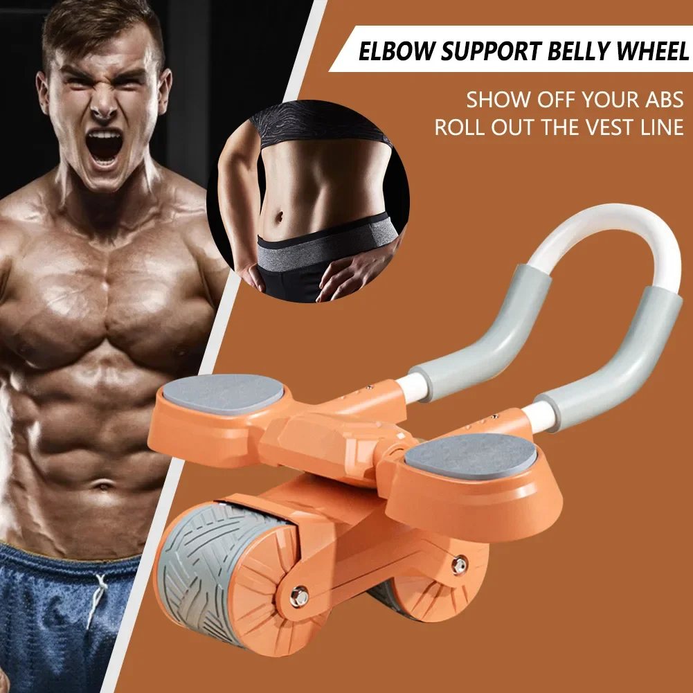 

2 In1 Digital Counter Belly Double Wheel Balanced Support Automatic Rebound Silence Abdominal Trainer Exerciser Gym Training