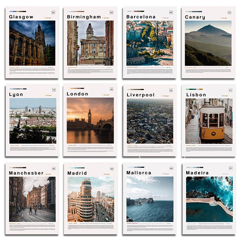Настенная картина с изображением пейзажа, Лиссабона, дерева Настенная картина с изображением пейзажа, Лиссабона, дерева