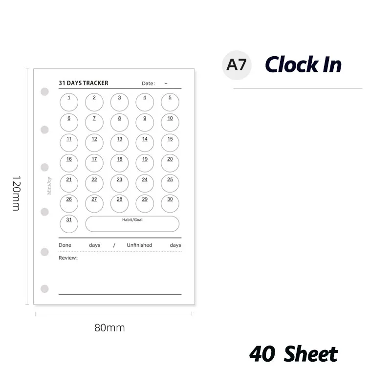 

Fromthenon Минималистская книга с вкладными листами A6A7 40 листов