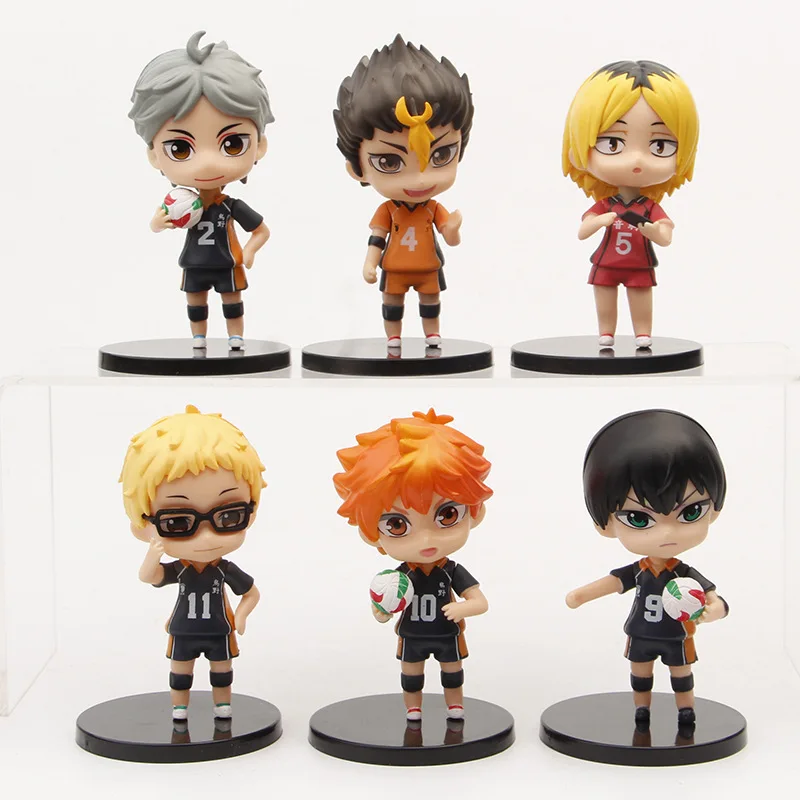 

6Pcs Kuroko's Basketball Kuroko Tetsuya Kagami Taiga Midorima Shintaro Kise Ryota Aomine Daiki Q Version Figures Toys Model Doll