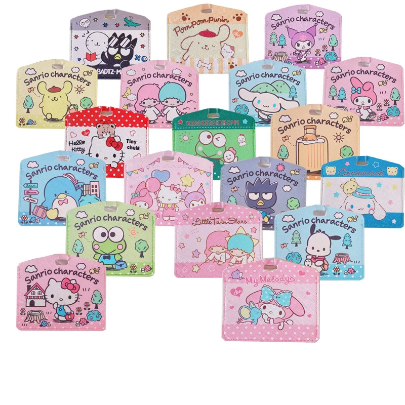 

SanriedHellokittys Mymelody Kuromi Xo Kawaii Telescopic Ferrule Student Campus Card Id Card Holder Portable Keychain Gift