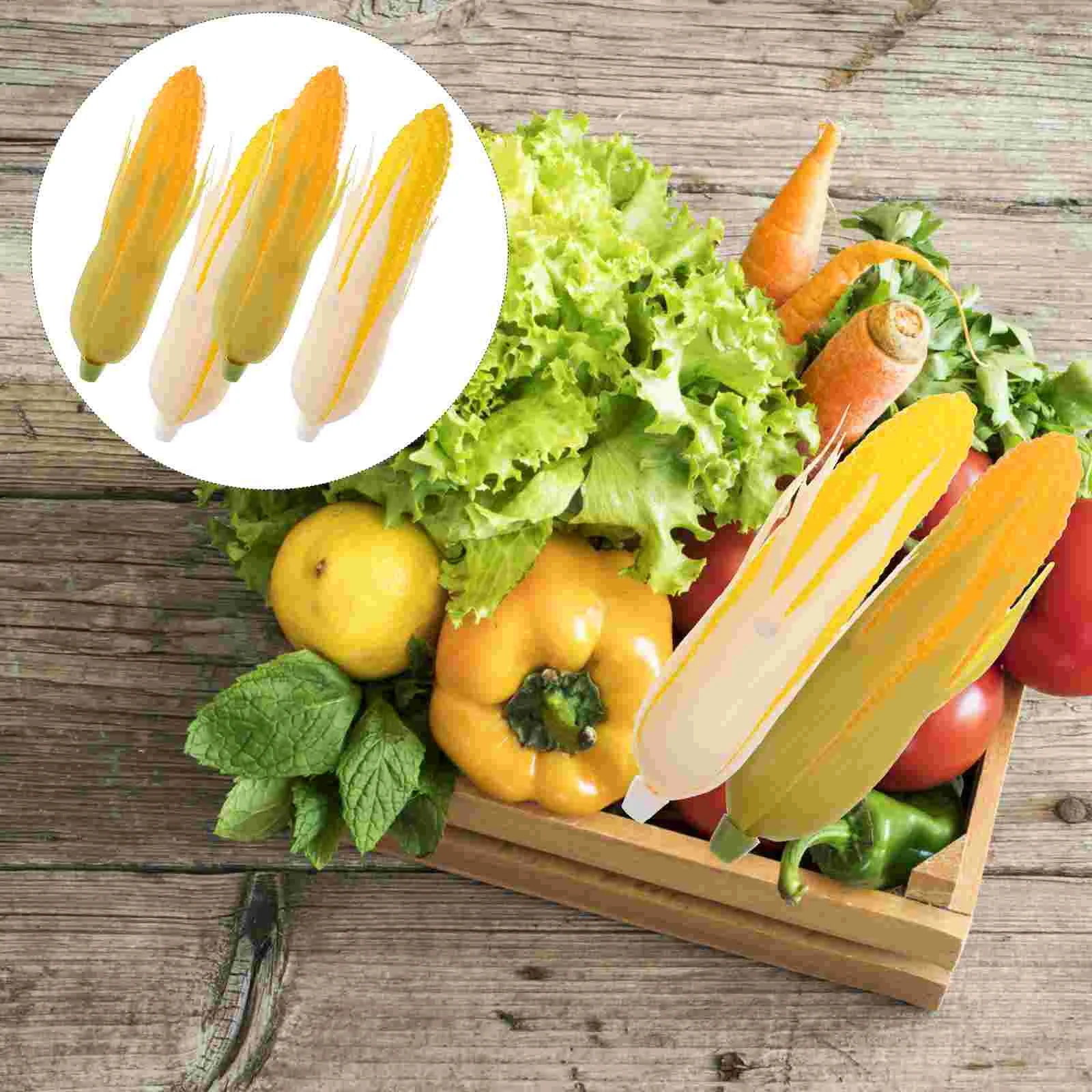 

Corn Fake Artificialvegetables Decor Decoration Model Photo Prop Toy Restaurant