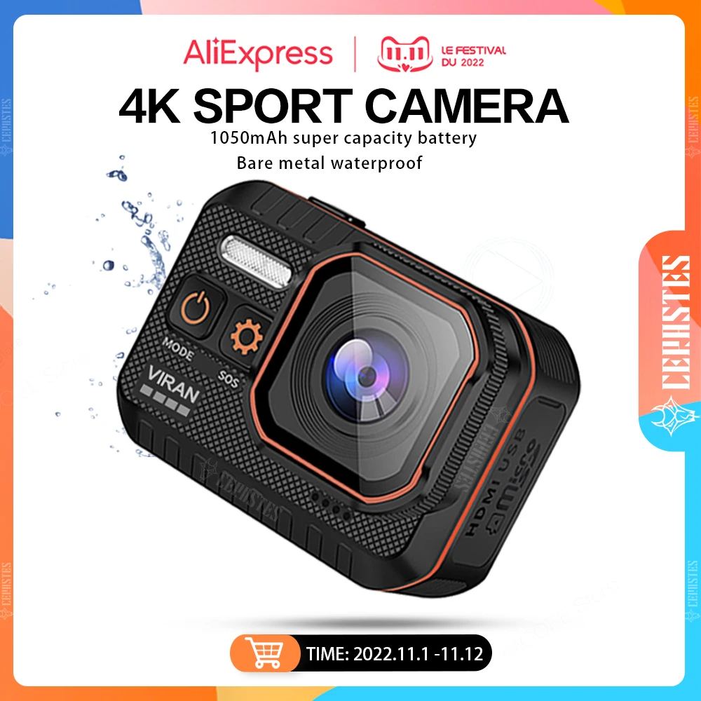 Tanie Cerkwi Kamera Akcji 4K60FPS Z Ekranem Zdalnego Sterowania Wodoodporna Kamera Sportowa Rejestrator Jazdy Kamera Sportowa Kask Action Cam Ceny Cerkwi Kamera Akcji 4K60FPS Z Ekranem Zdalnego Sterowania Wodoodporna Kamera Sportowa Rejestrator Jazdy Kamera Sportowa Kask Action Cam