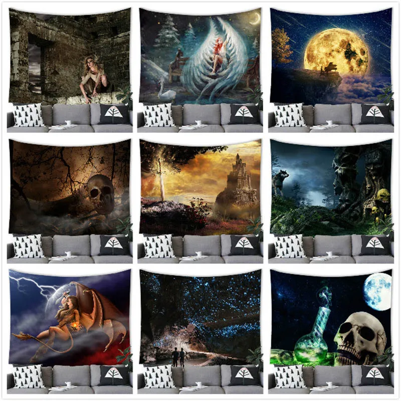 

Креативный скелет, череп, гобелен на стену, креативный скелет, череп, Декор, гобелен, украшение для дома, декор для стены