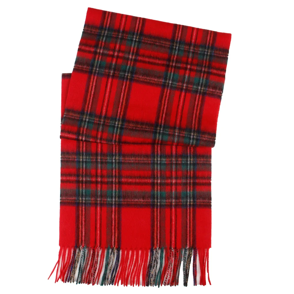

Trendy Highly Selected 100% Wool Red Scottish Plaid Scarves,Warm Winter Men Scarf Houndstooth Comfortable Winter Scarves Man