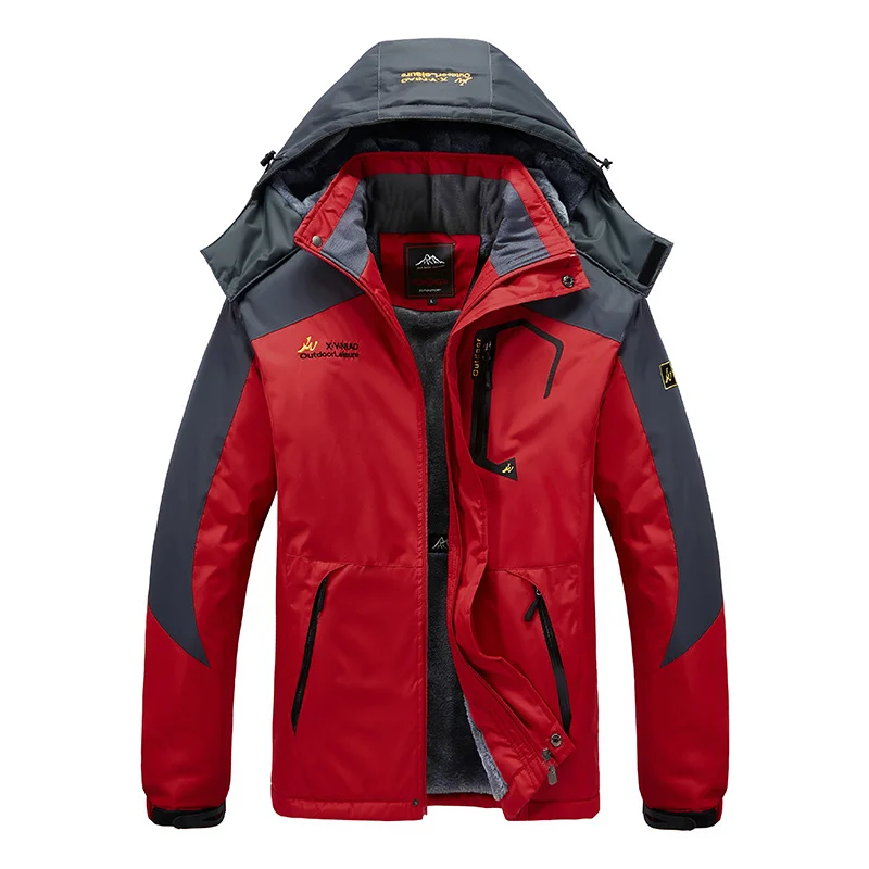 Oversized 6XL, 7XL ,8XL Winter Jacket Men Thick Windproof Waterproof Jackets Men's Wool Liner Snow Ski Hooded Coats Male Parkas