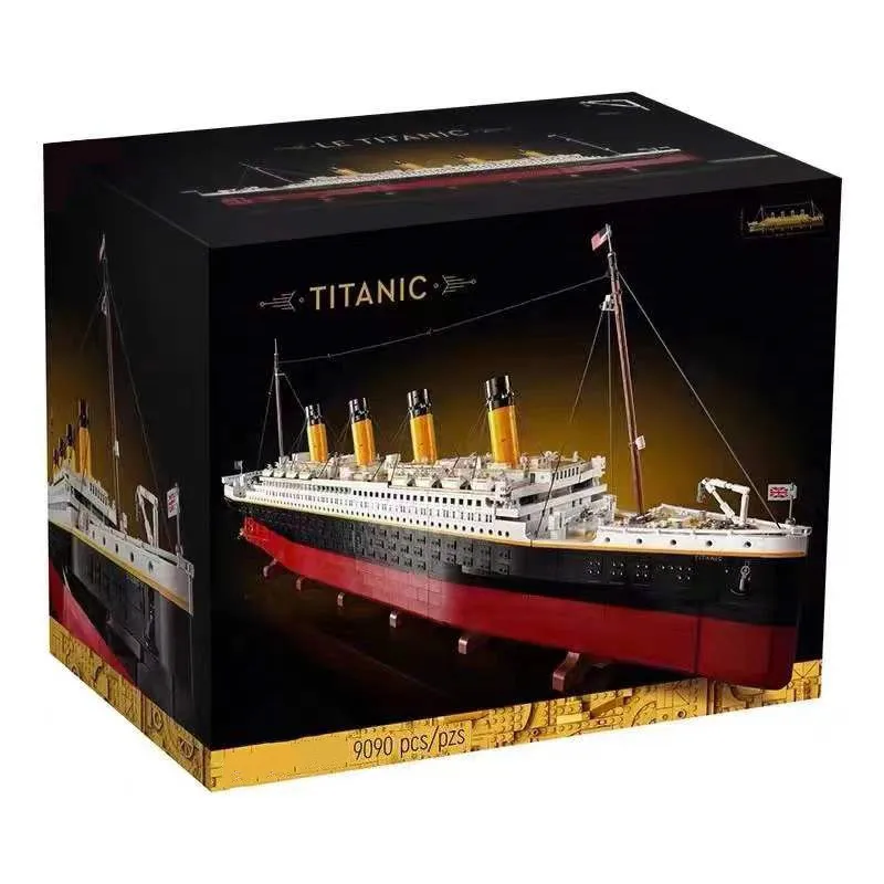 

9090pcs 10294 Movie Titanic Large Cruise Boat Ship Steamship model bricks building blocks Diy Toys for Children Boys friend Gift