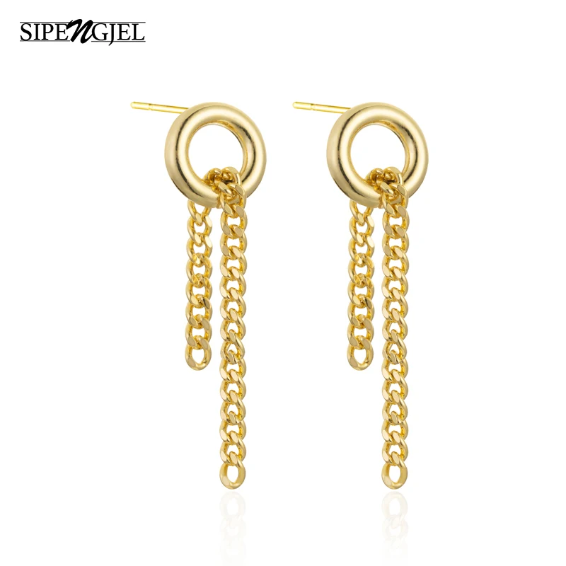 

New Punk Chain Hoop Earrings For Women Men 2022 Trendy Goth Pop Hip Hop Pendants Ear Jewelry Accessories Earring