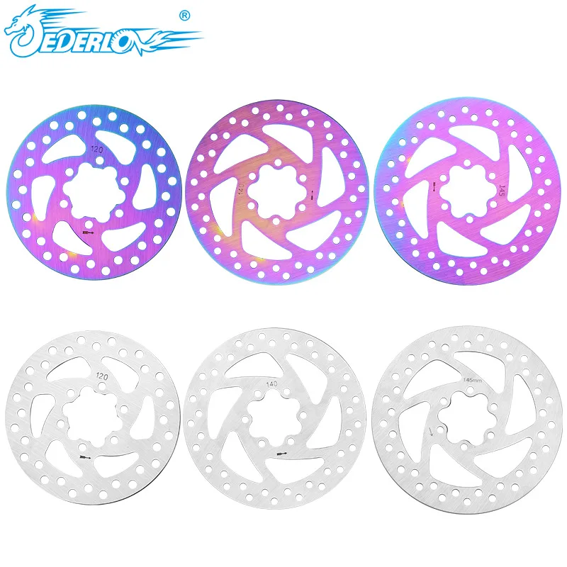 JEDERLO 6 Bolt 120mm 140mm 145mm  Bicycle Disc Brake Rotor Colorful Disc Cassette Bicycle Brake Pads For MTB Mountain Bike bicycle brake disc shimano deore sm rt56 6 bolt mountain bikes disc m610 rt56 160mm disc brake rotor for mtb bike accessories