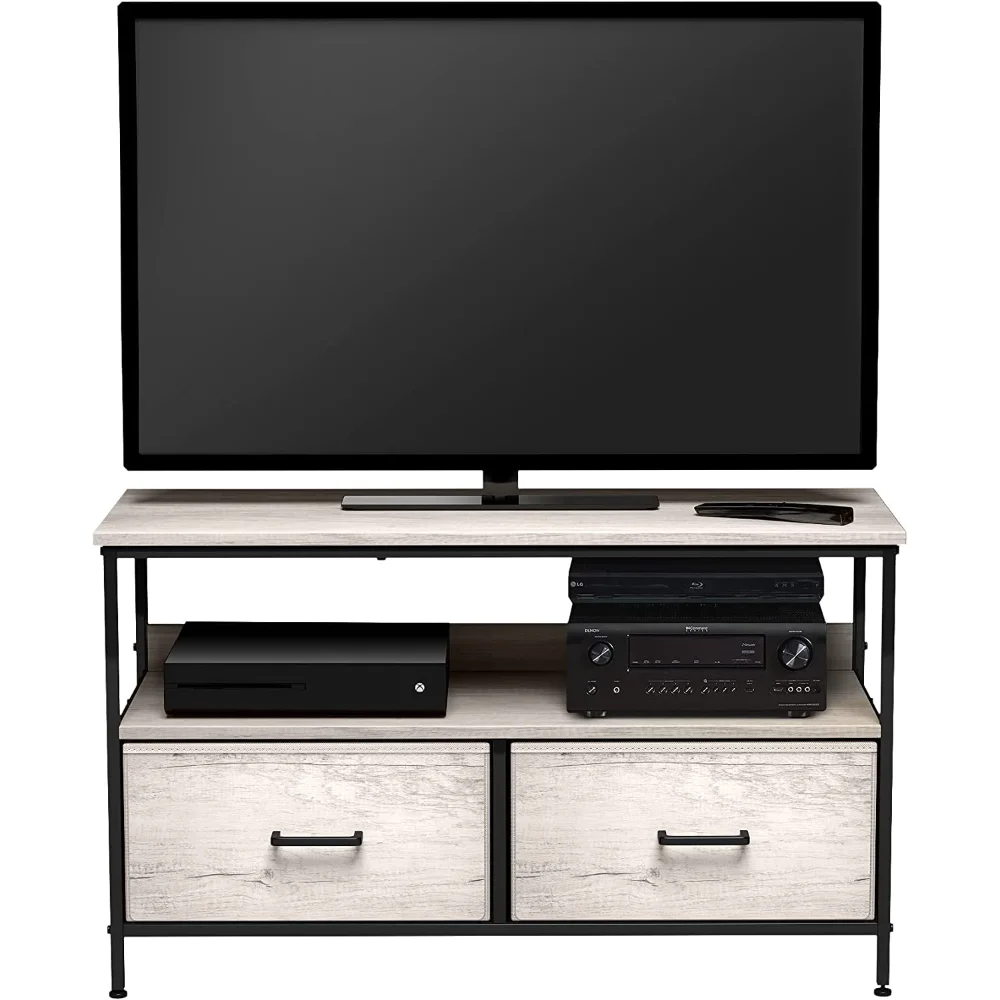 

Furniture Storage Chest Tower Unit for Bedroom, Closet, Office Organization - Steel Frame, Wood Top, Easy Pull Fabric Bins