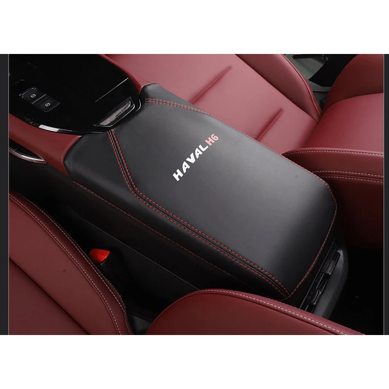 

For Great Wall HAVAL Hover H6 3th 2021 Car Styling Interior Armrest Anti-dirty Pad Cover Sticker PU Leather Cover Accessories