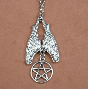 angel wings pentagram