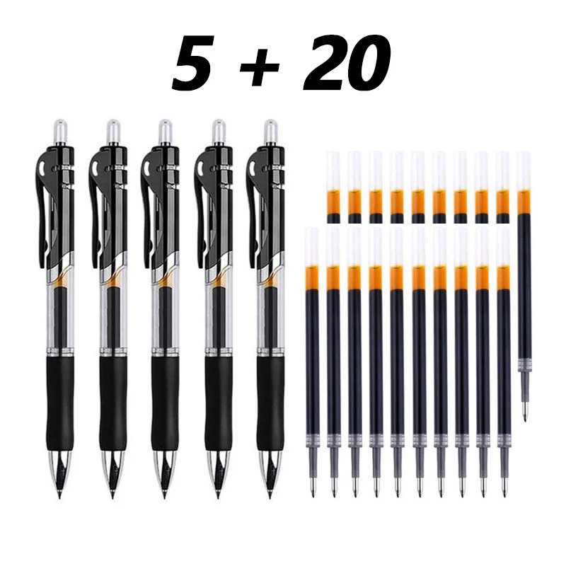 Выдвижная гелевая ручка шариковая большой емкости 0 5 мм с