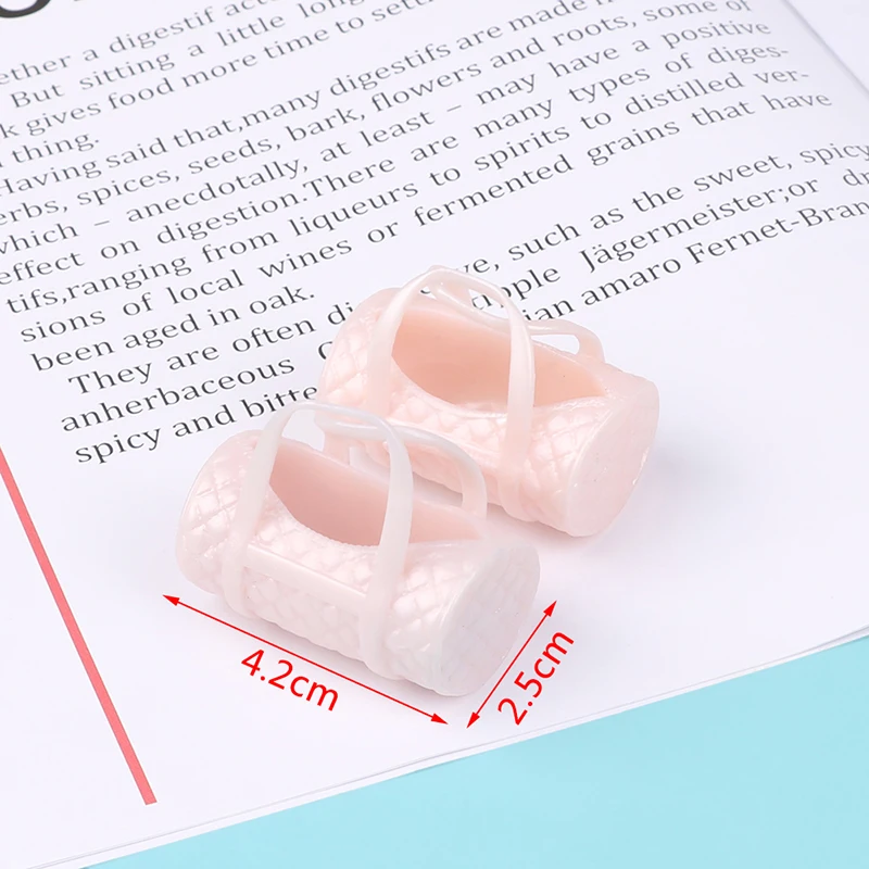 

1PCS 1:12 Dollhouse Miniature Pink Handbag Basket Model Decor Doll DIY Accessories Toys