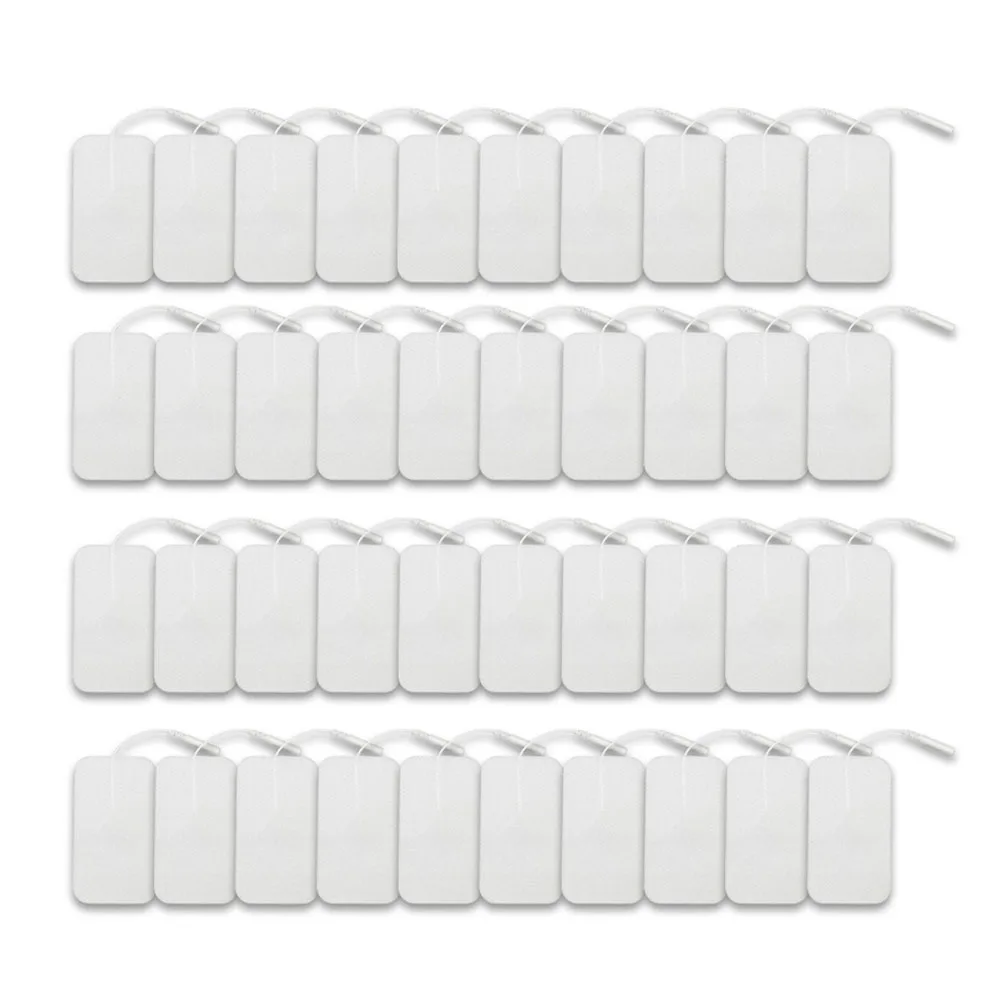 

Electrode Pads 9x5cm 2mm Plug Non-woven Fabric Reusable Self Adhesive Conductive Gel Pad Body Digital Physiotherapy Massager